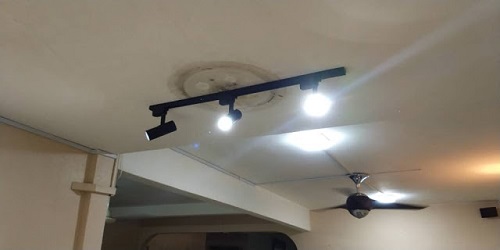 pasang lampu spotlight